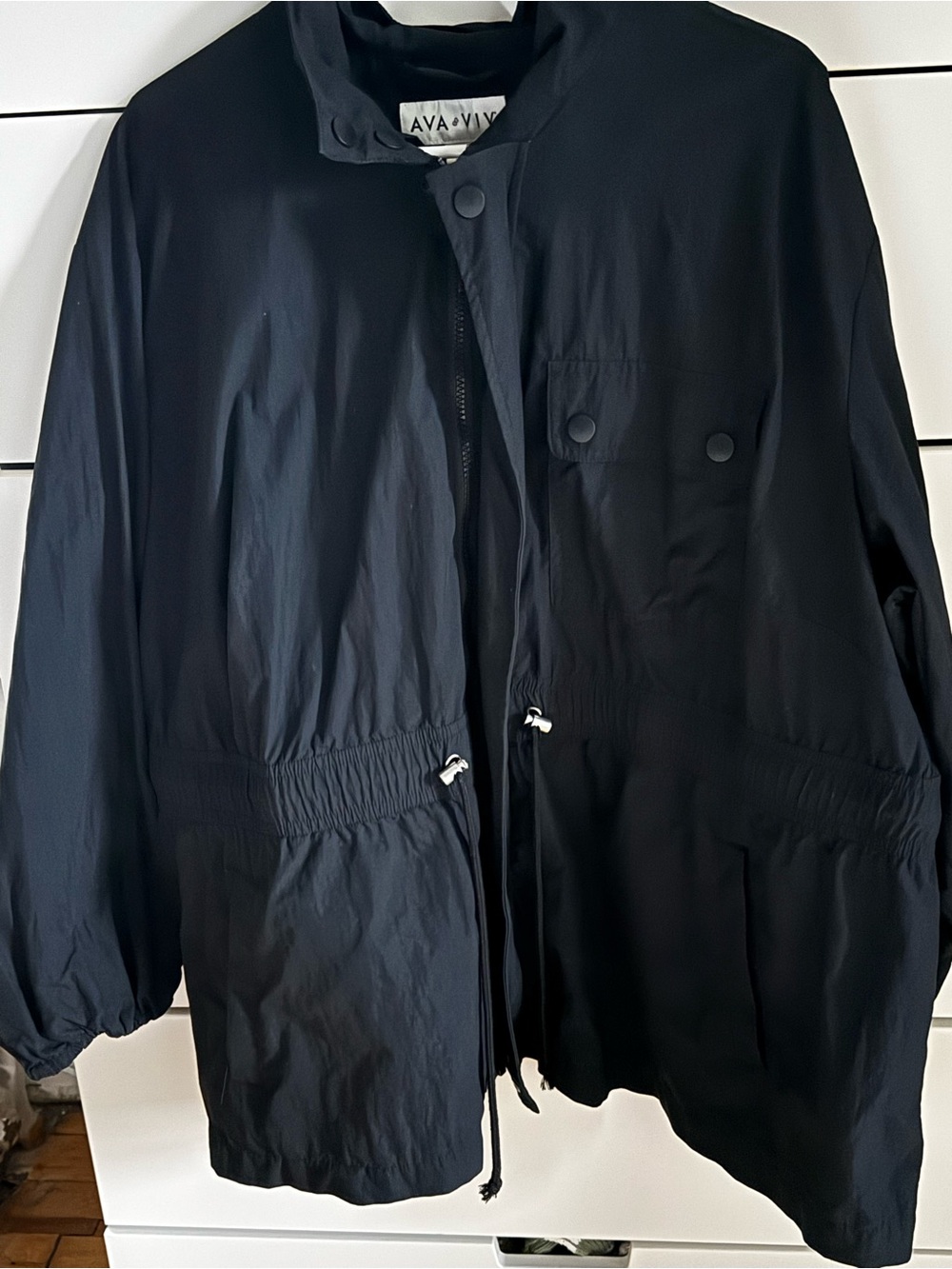 Ava & Viv Black Lightweight Drawstring Jacket
